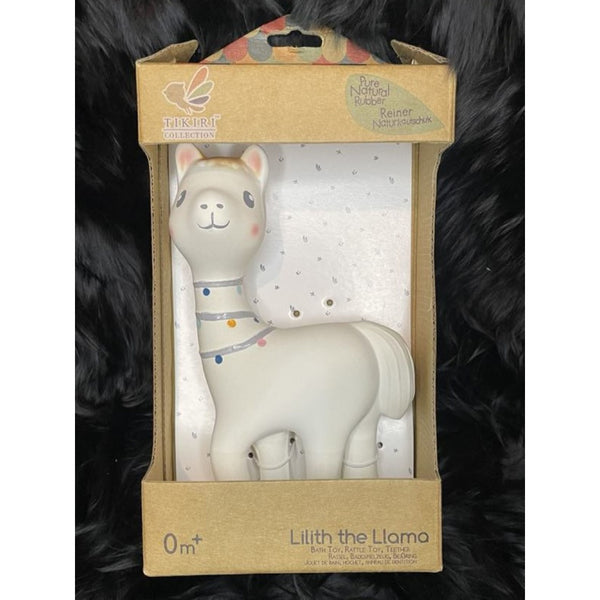 Lilith the Llama Natural Rubber Rattle