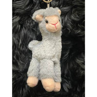 Keyring Plush Alpaca Blue