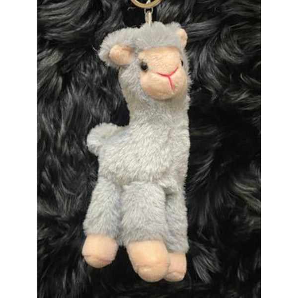 Keyring Plush Alpaca Blue