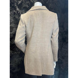 Mid Length Detailed Sleeve Coat Beige