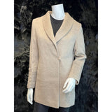 Mid Length Detailed Sleeve Coat Beige