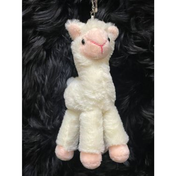 Keyring Plush Alpaca Cream