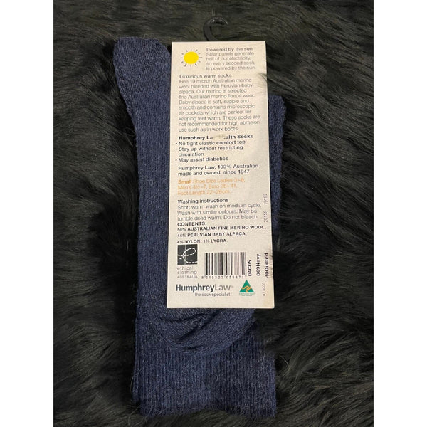 Humphrey Law Patterned Sock Navy Small
