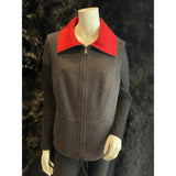 Vest Reversible Andrea Red / Charcoal